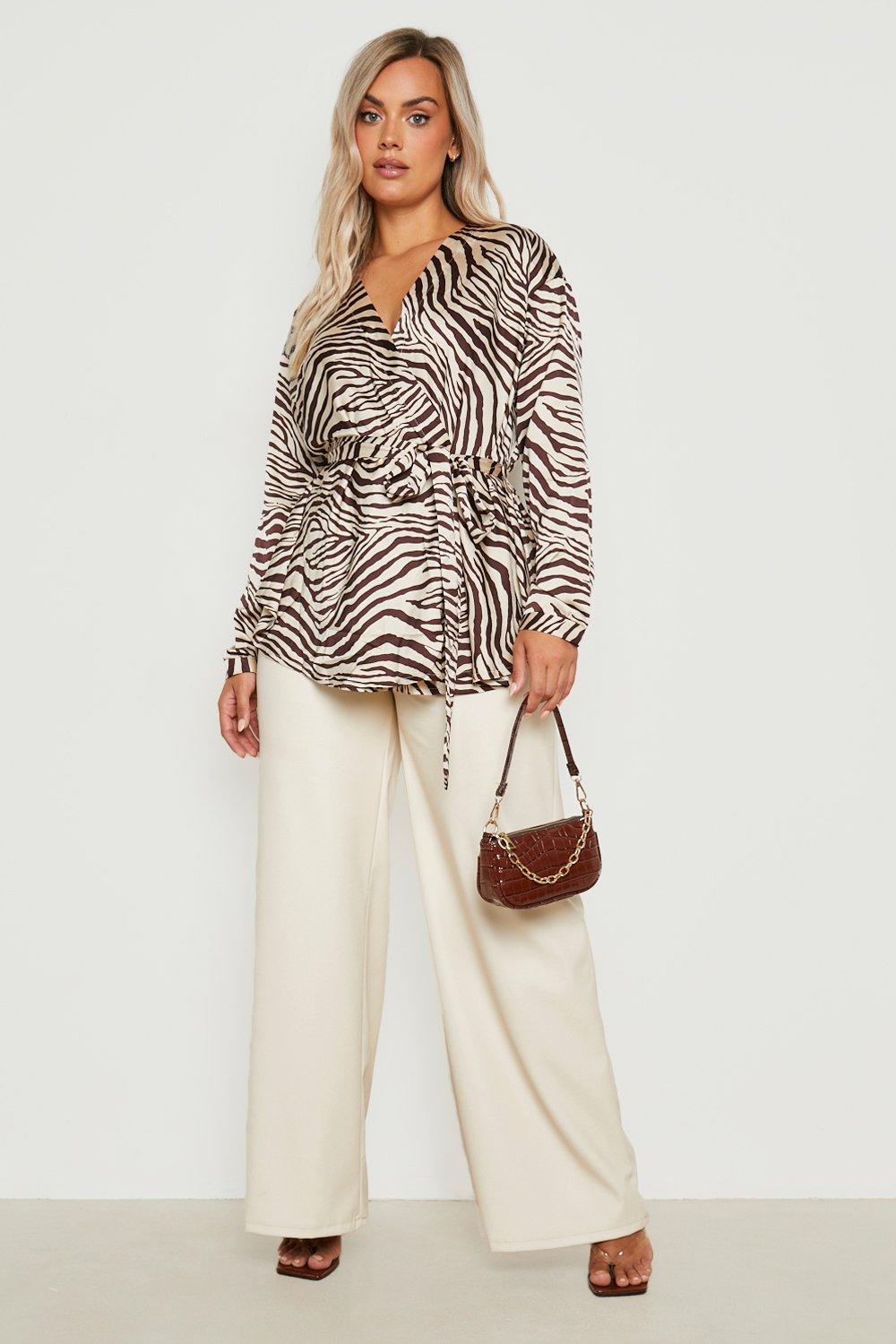 Zebra wrap hot sale top