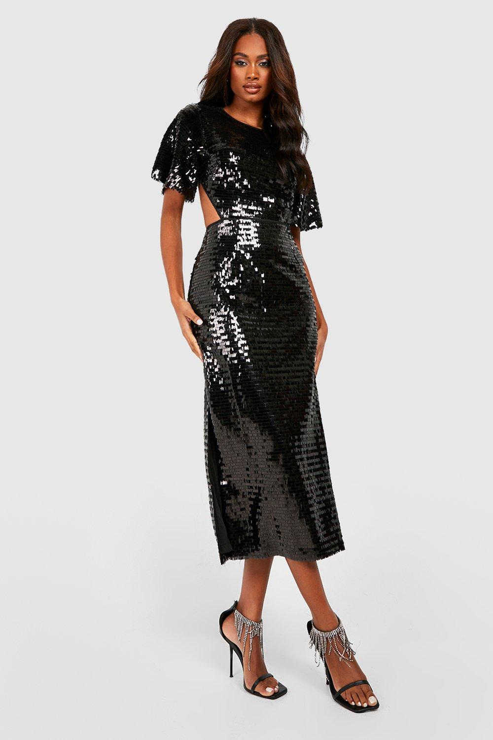 Glitter 2024 dress boohoo