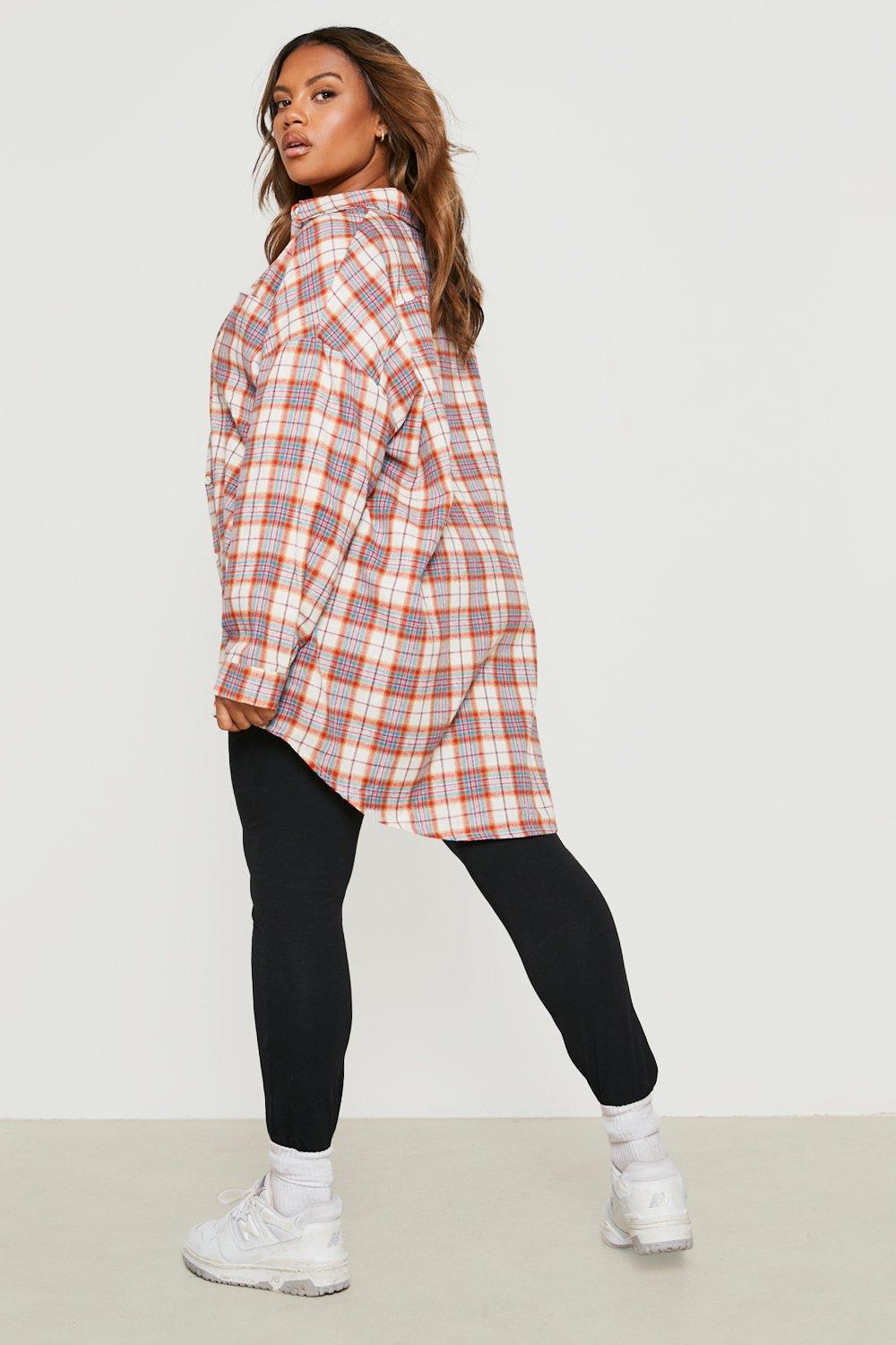 George Plus Women's Brushed Plaid Shirt 