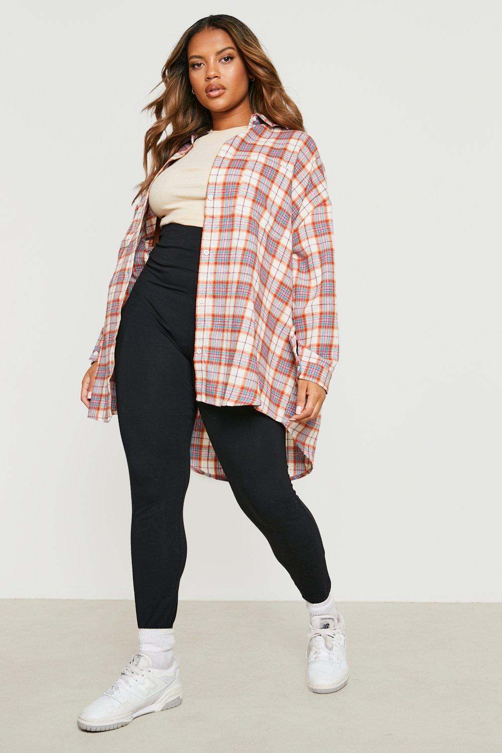 boohoo flannel Basic Jersey Leggings - ShopStyle