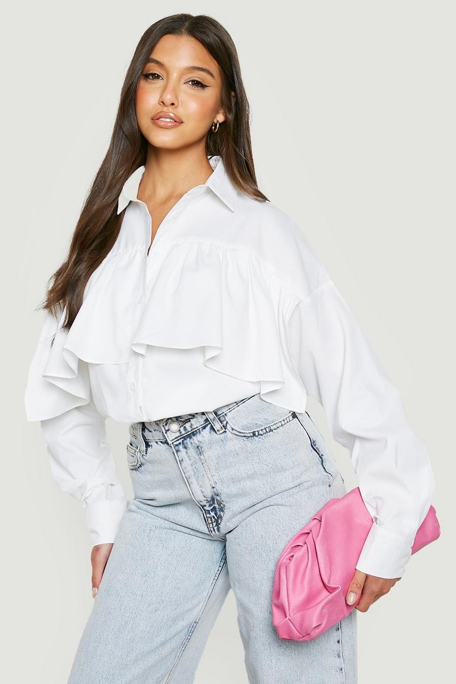 White Blouse Met Ruches