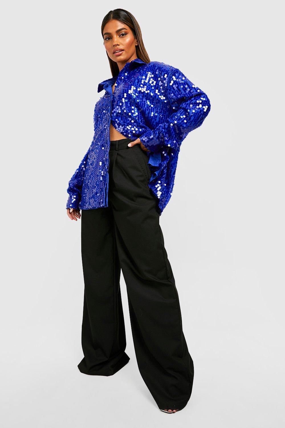 pink sequin shirt boohoo