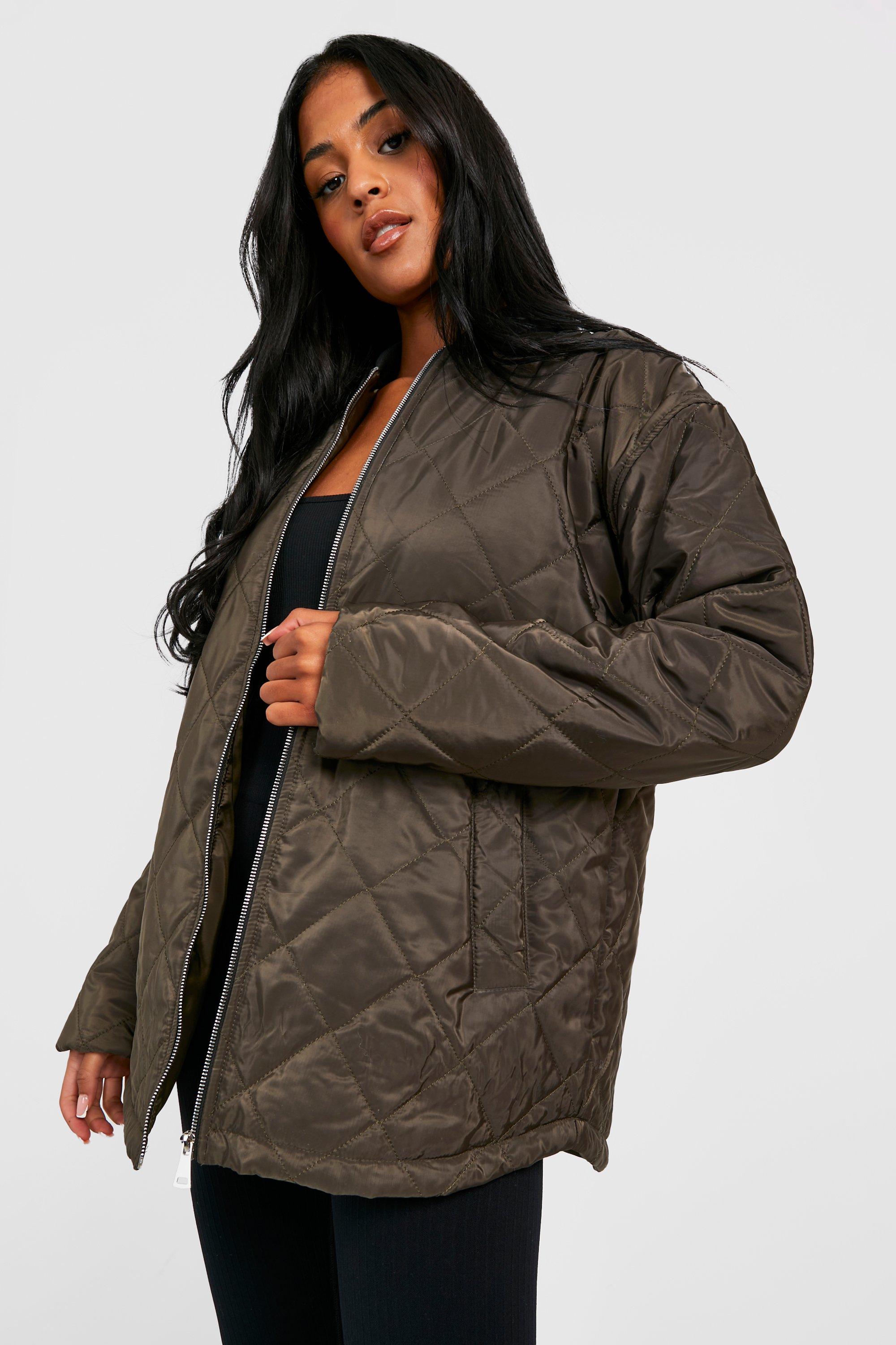 Boohoo khaki jacket best sale