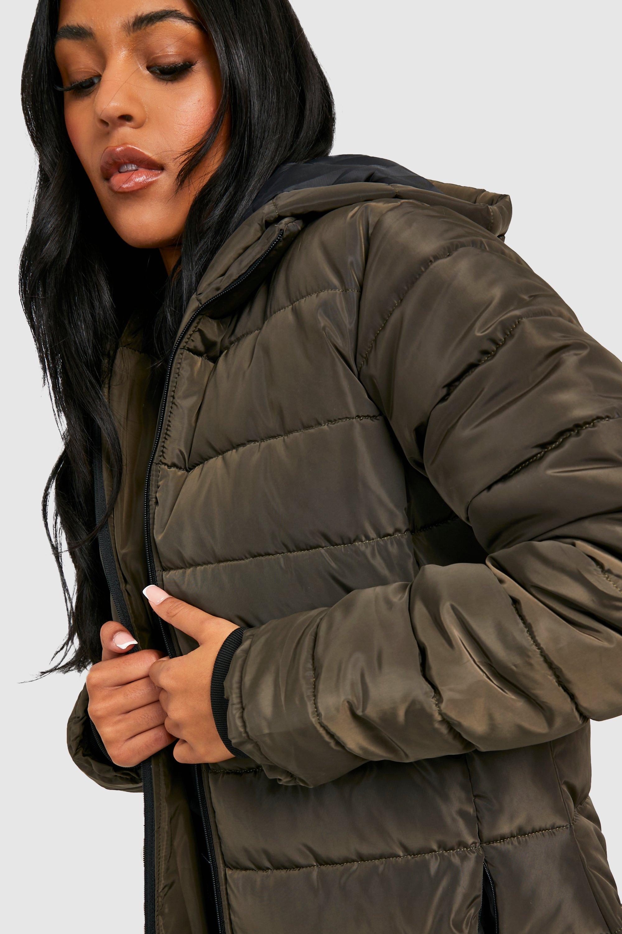 Boohoo longline outlet padded coat