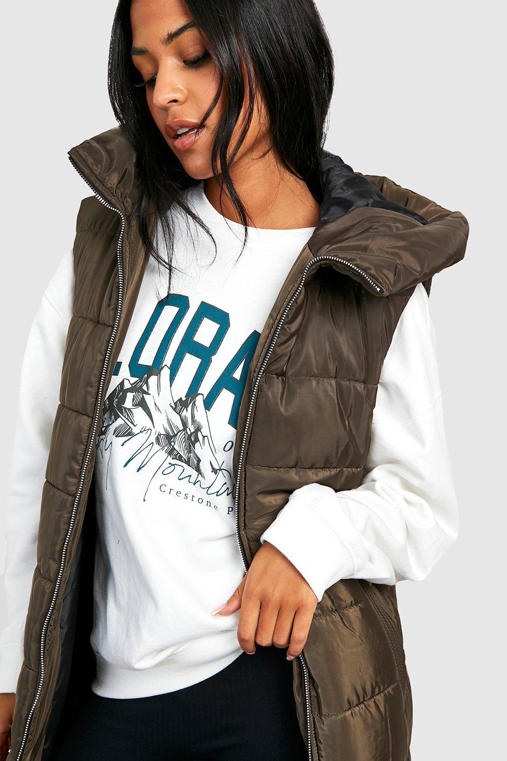 Tall Hooded Maxi Puffer Vest