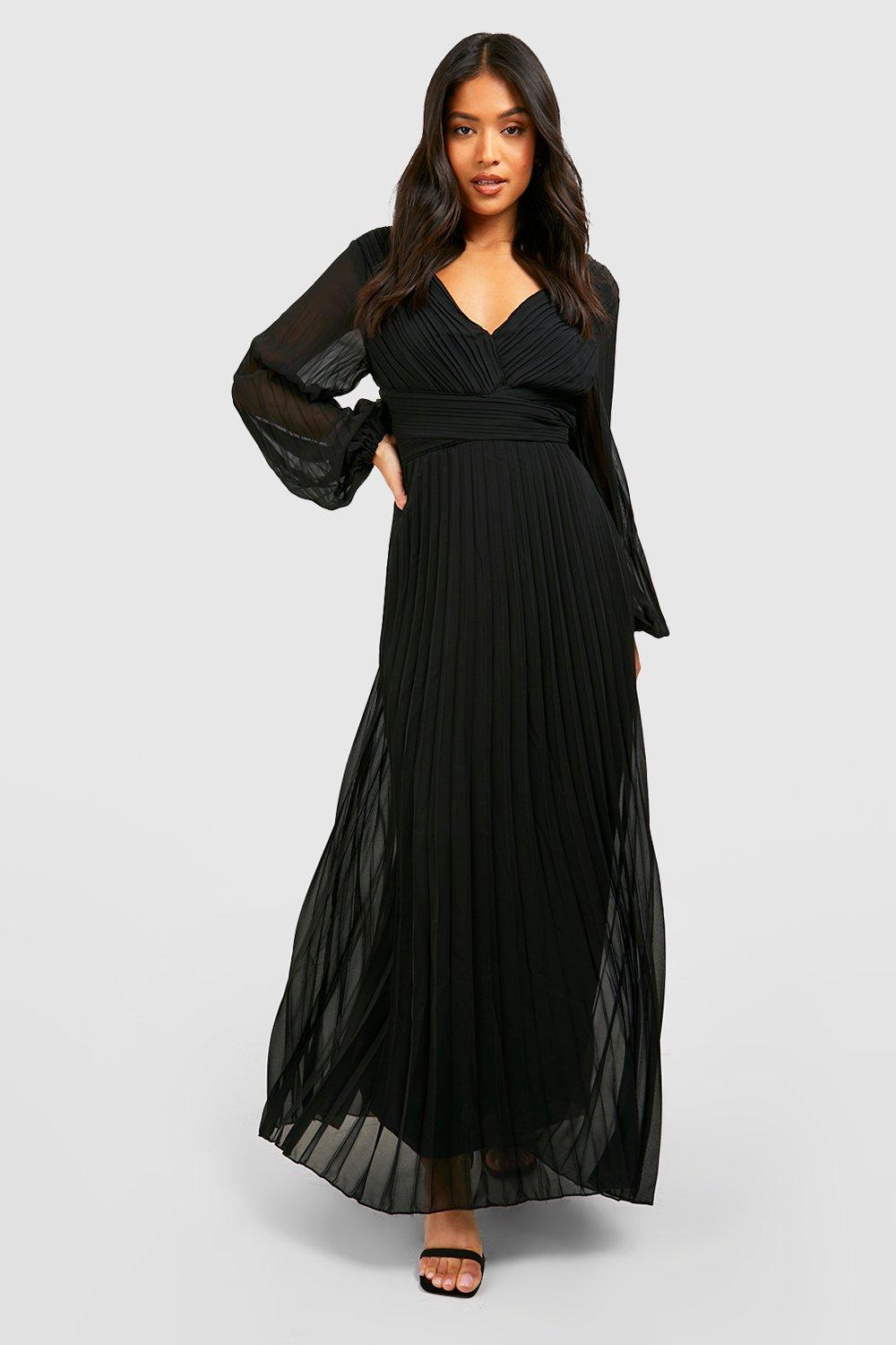 Petite long clearance sleeve evening dresses