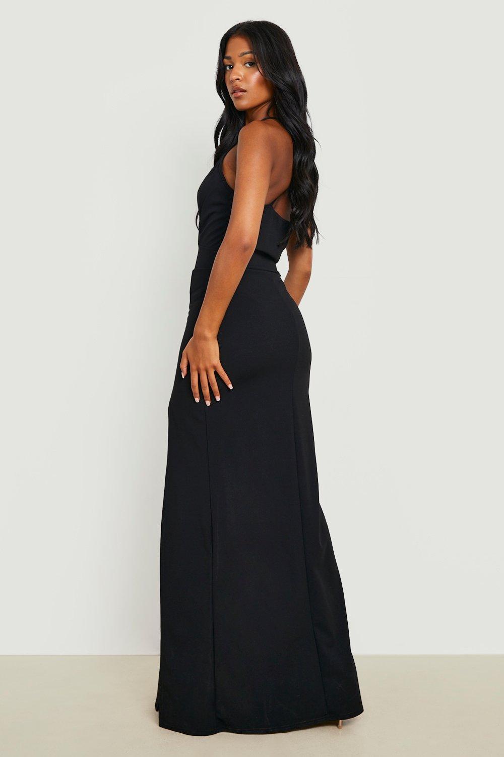 Strappy maxi clearance dress with split