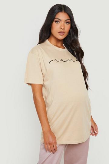 Maternity Mama Graphic T-Shirt stone