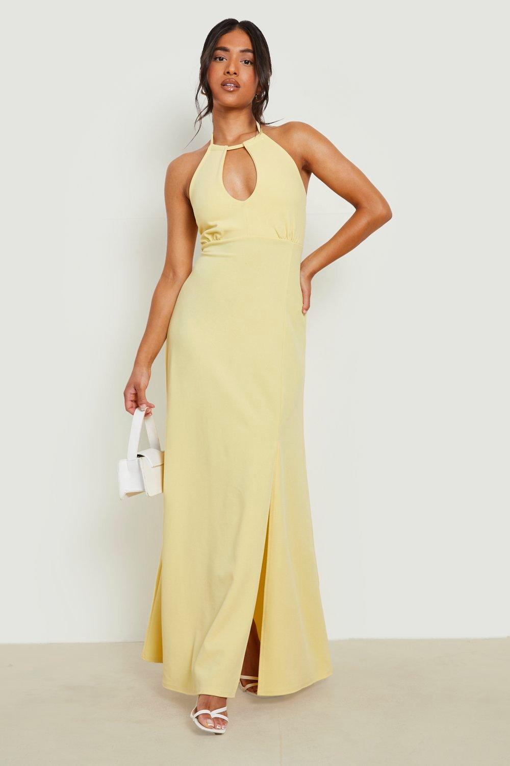 yellow petite maxi dress