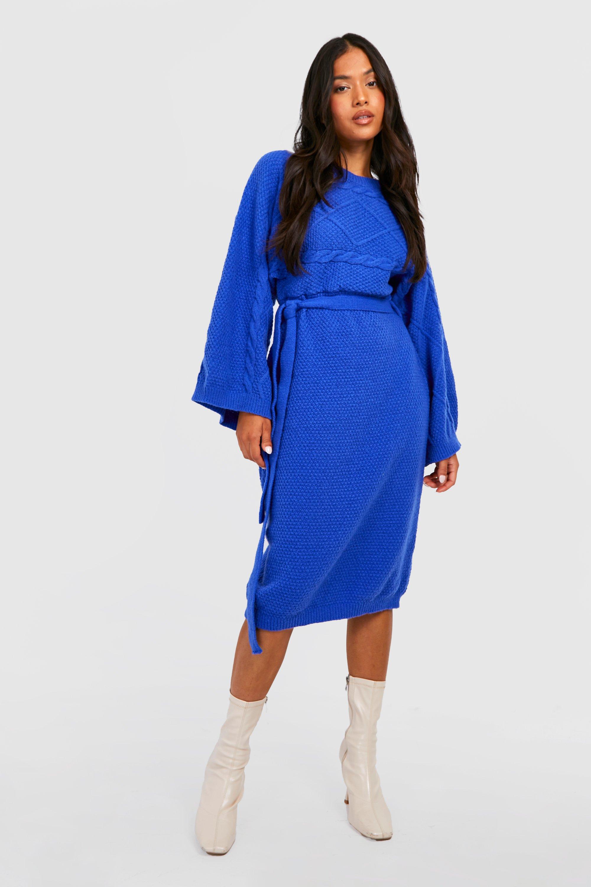 Royal blue batwing dress sale