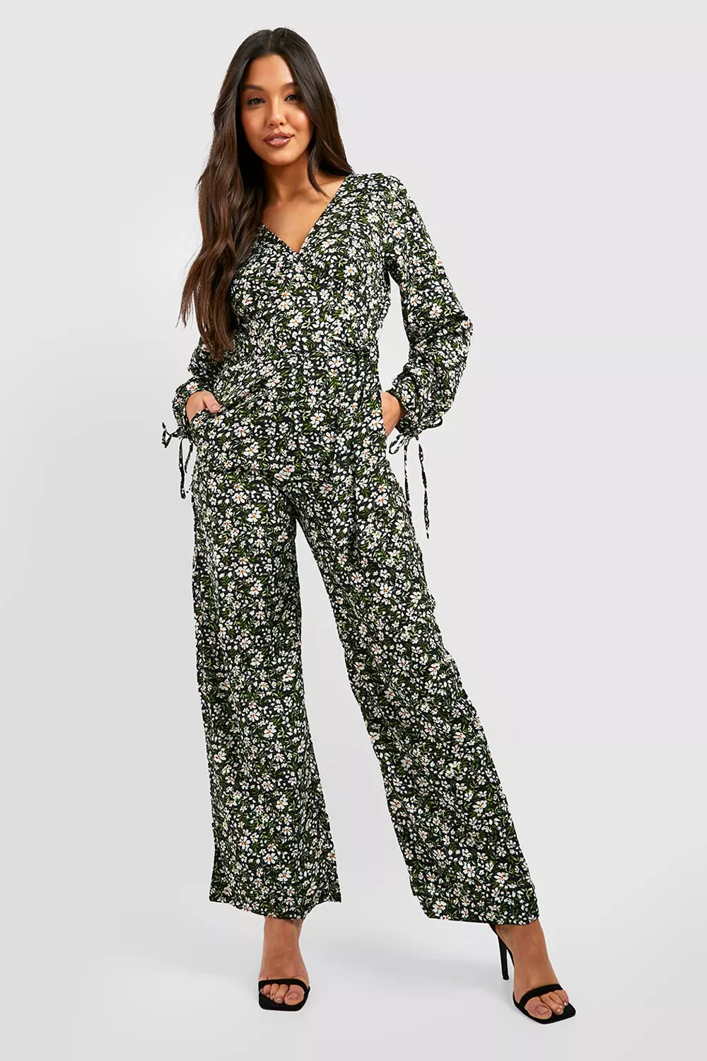 Long sleeve sale jumpsuit floral