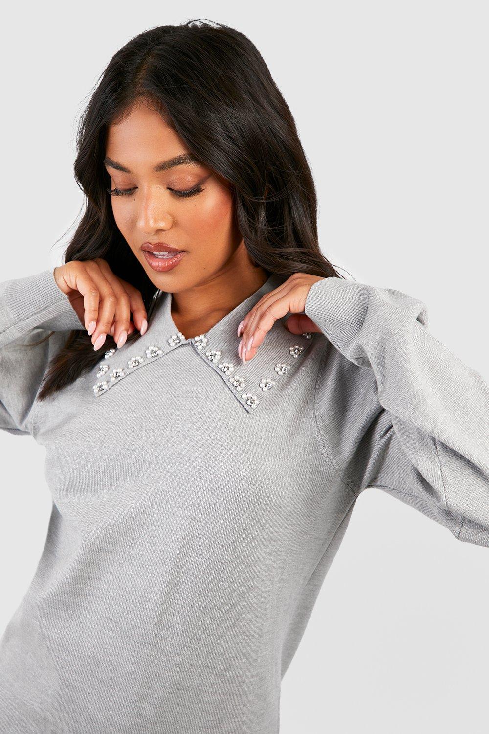 Pearl store embellished sweater