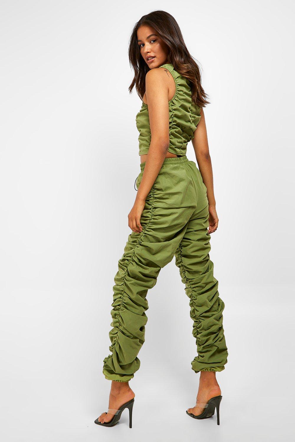 Ruched 2025 cargo pants