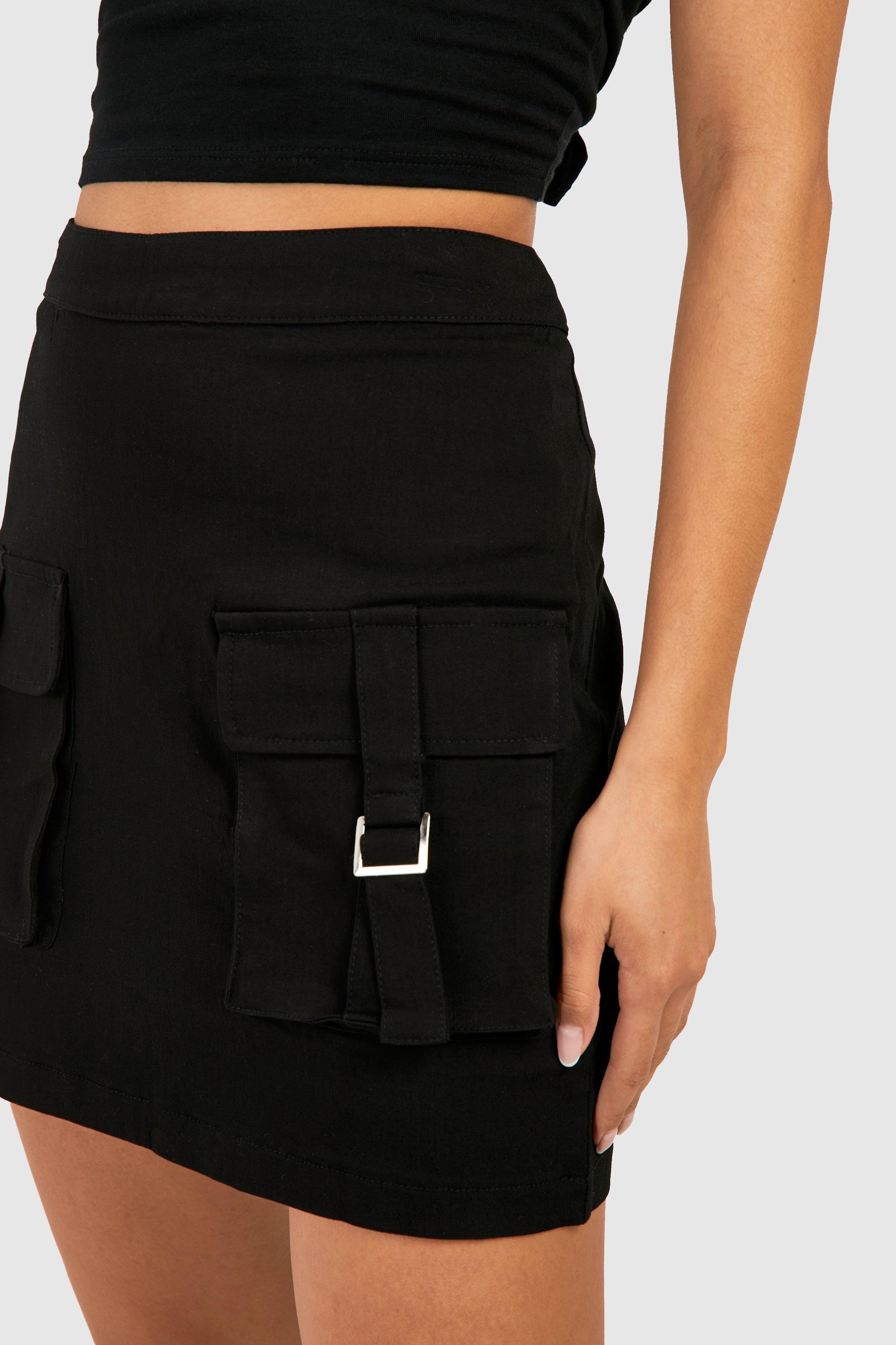 Pocket Front Cargo Mini Skirt boohoo