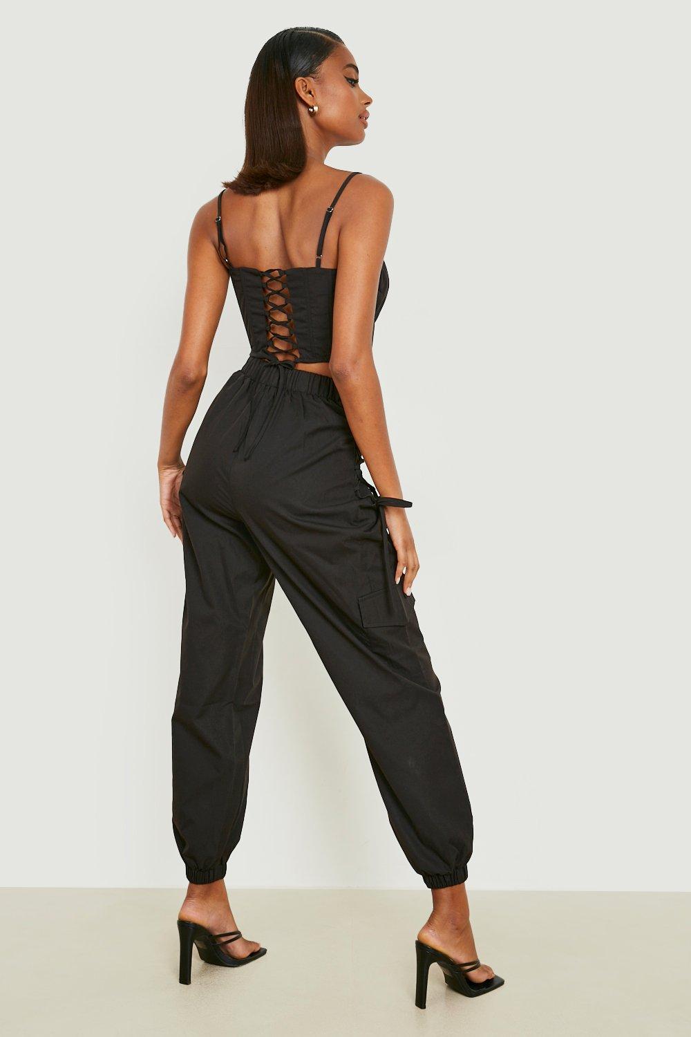 Lace up side pants store
