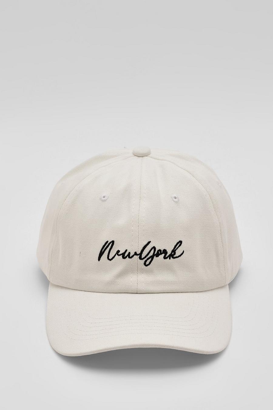 White New York Embroidered Cap image number 1