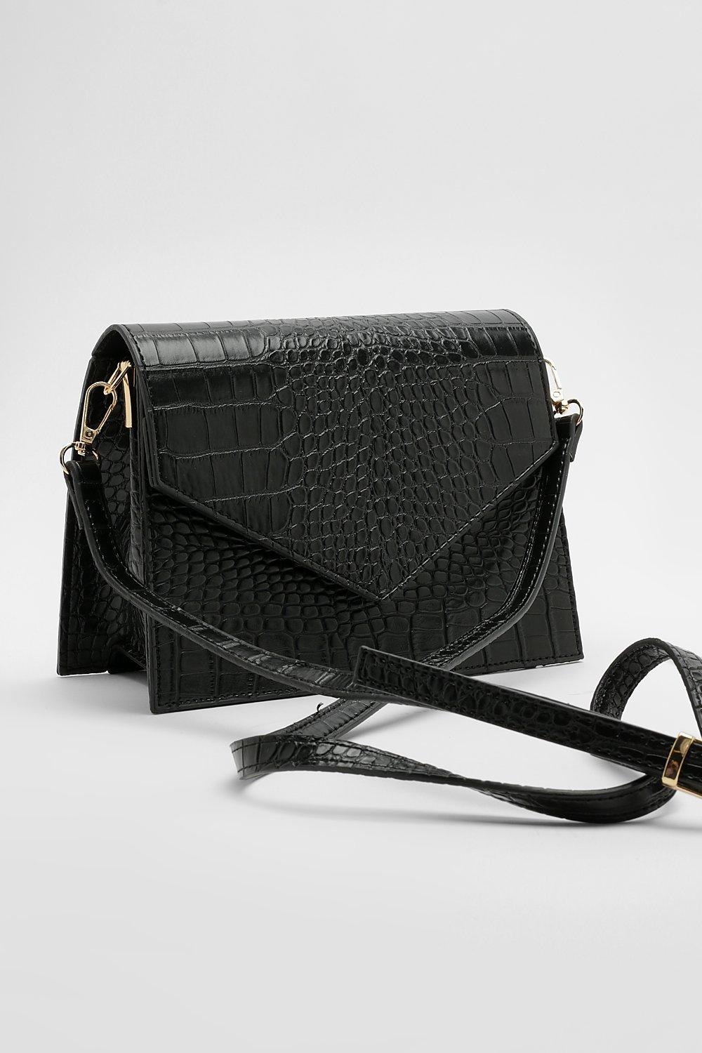 Black Pu Envelope Mini Bag, Accessories