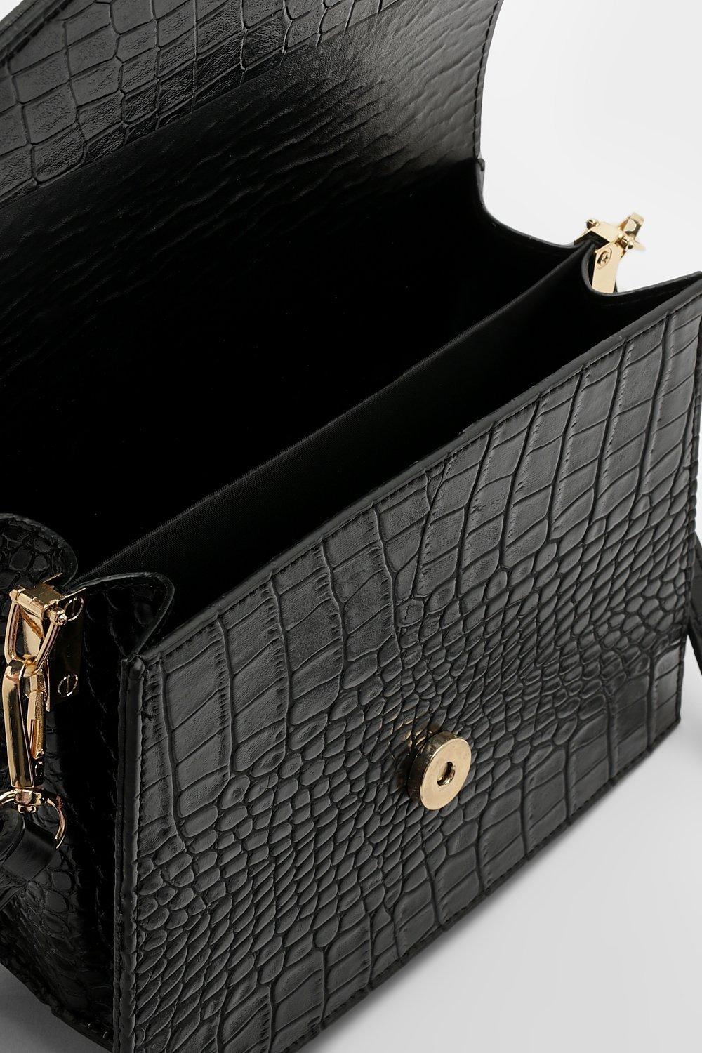 Pochette effet croco sale