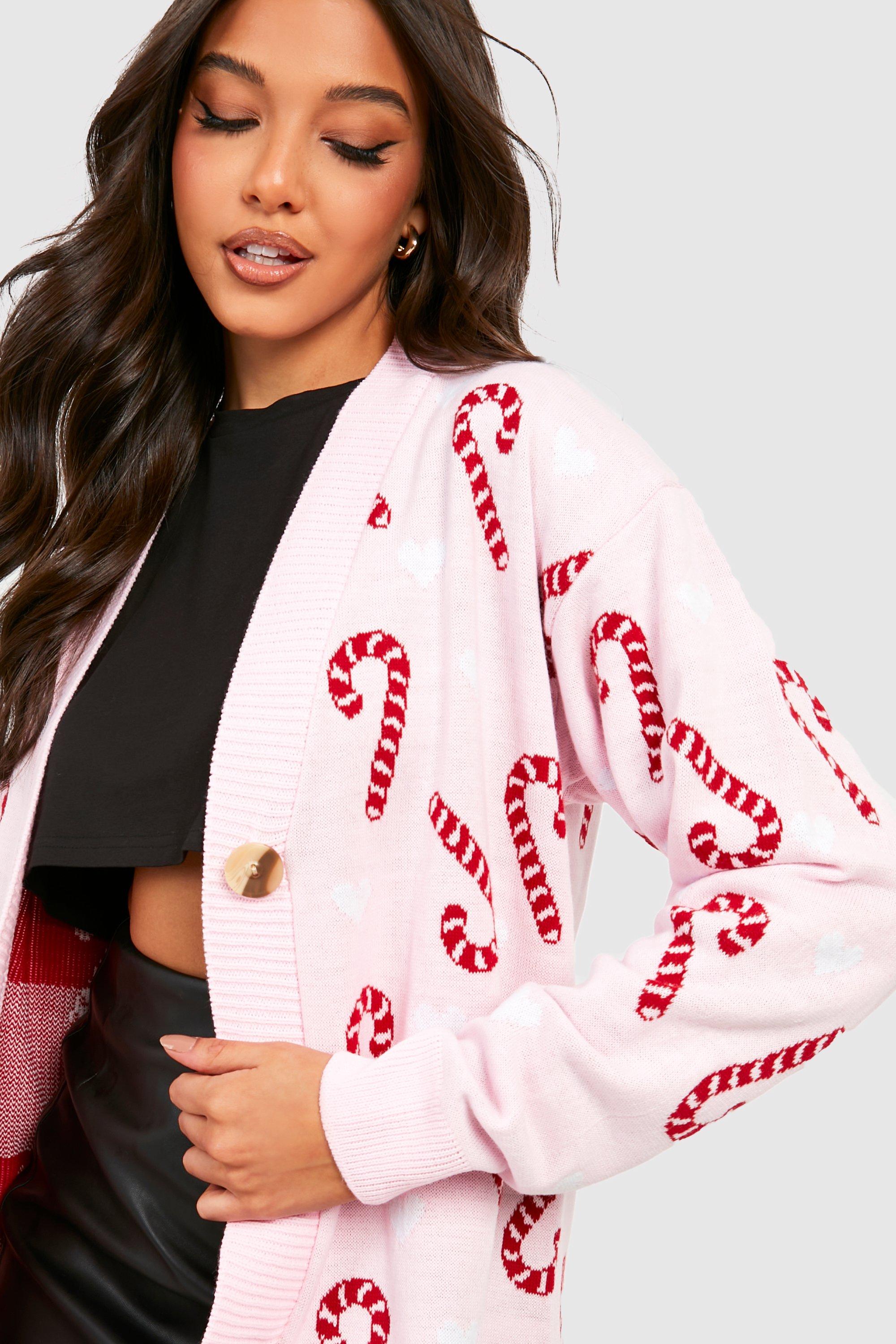 Candy Cane Christmas Cardigan