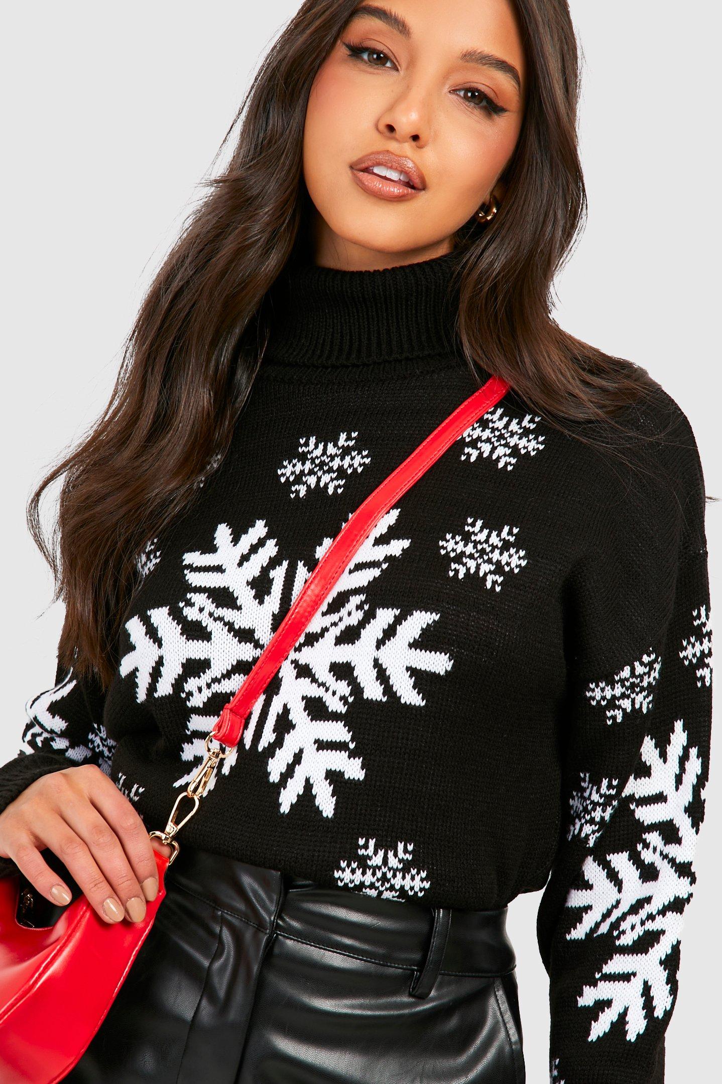 High neck christmas jumper best sale