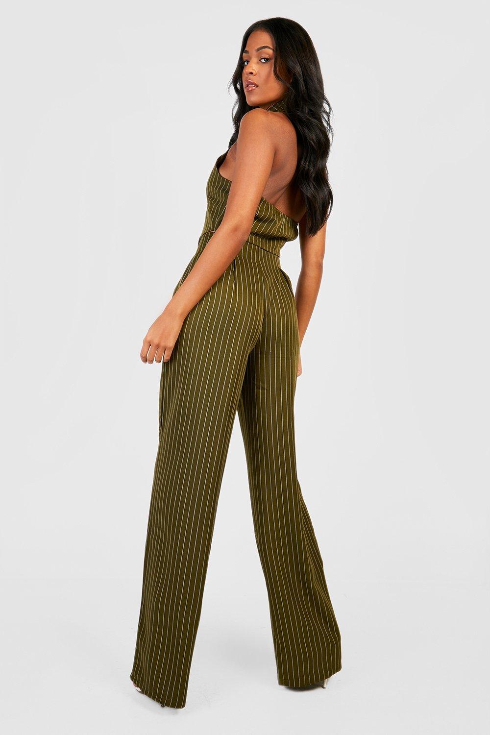 Wide-Leg High-Rise Pinstripe Pants - Tall