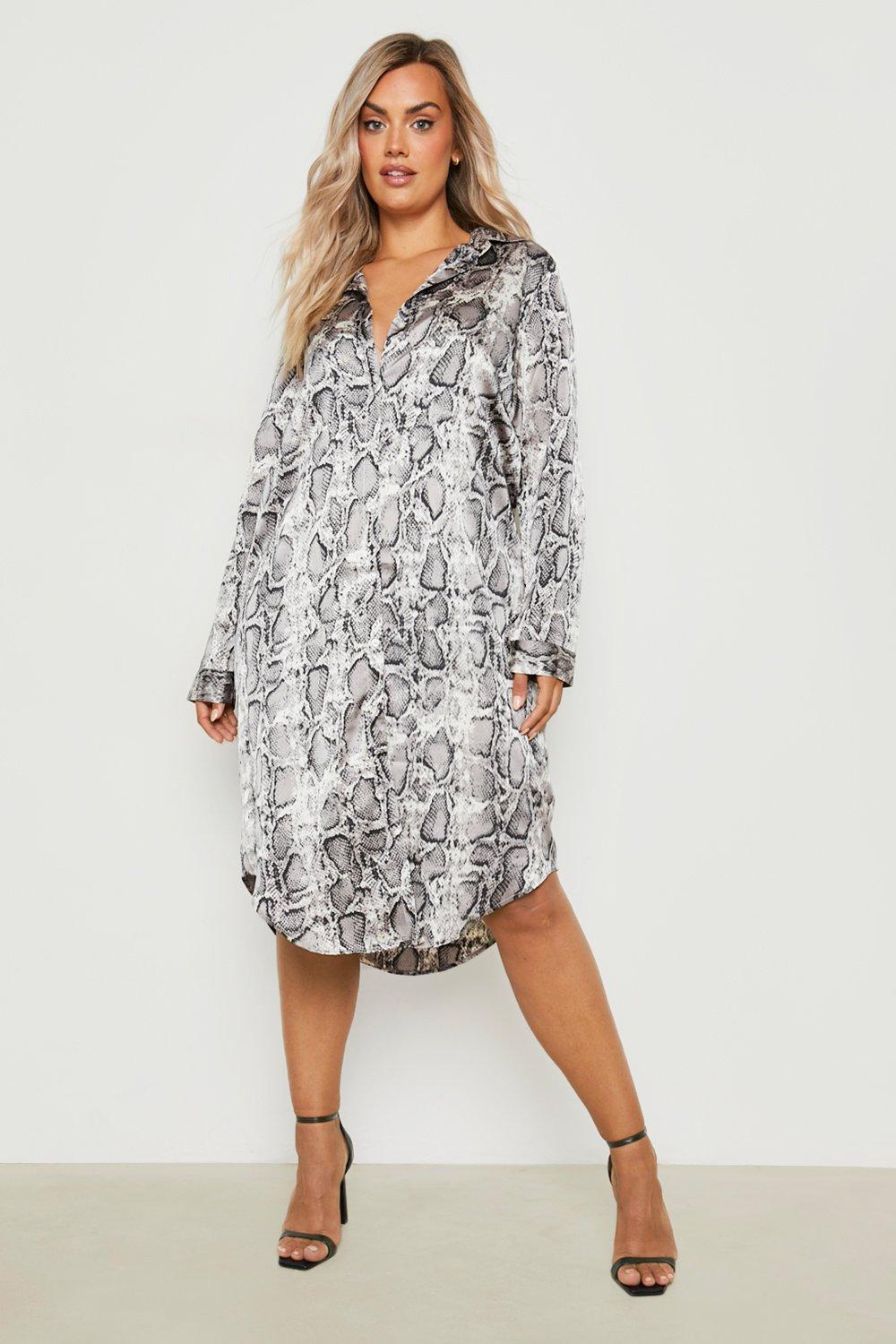 Plus size snake store dress