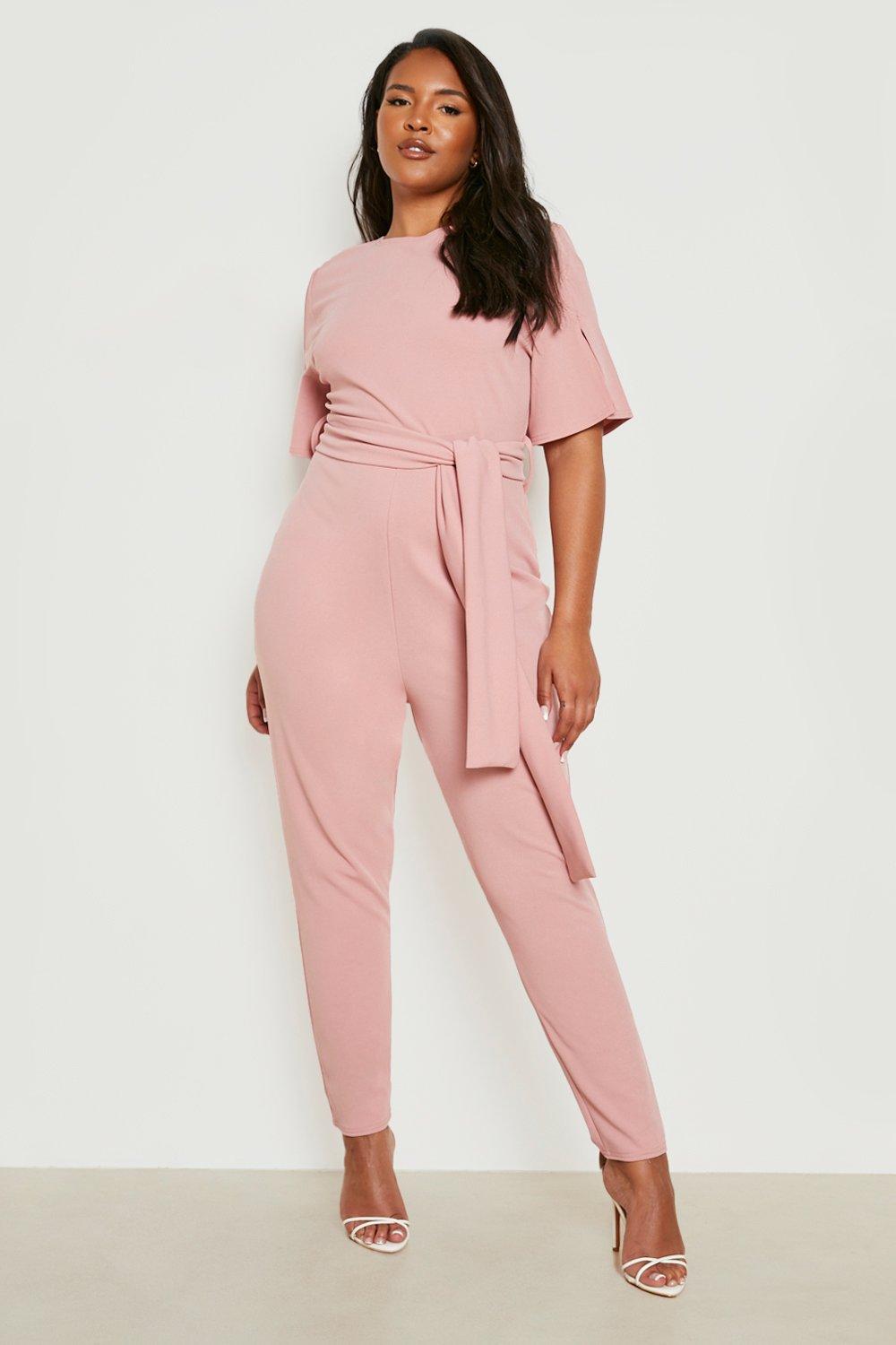 Blush pink hotsell jumpsuit for wedding