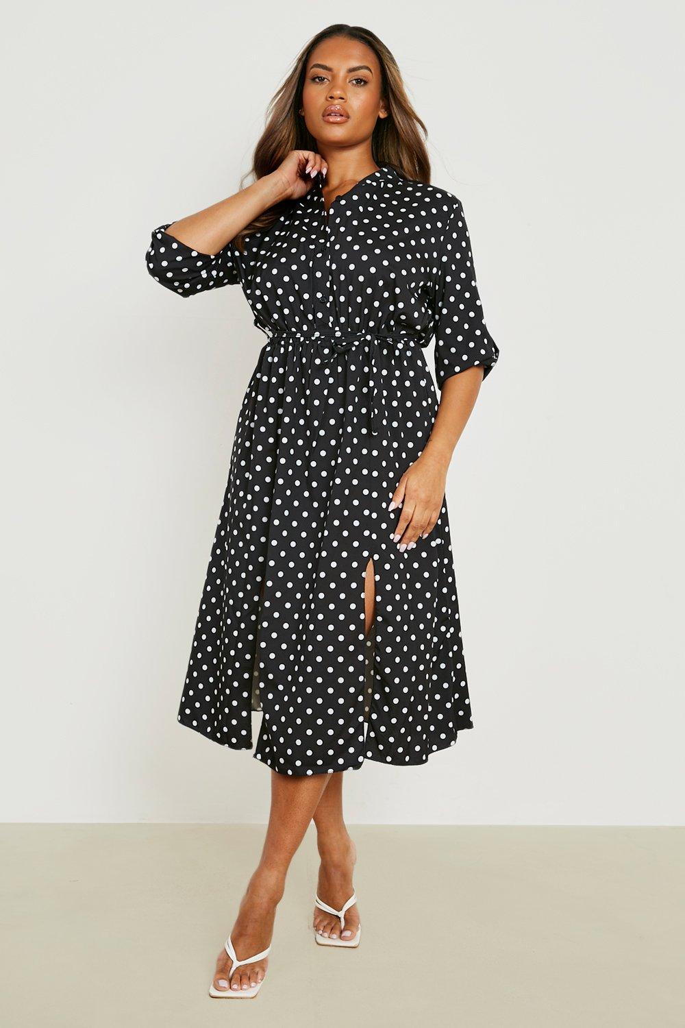 Robe a pois boohoo hot sale