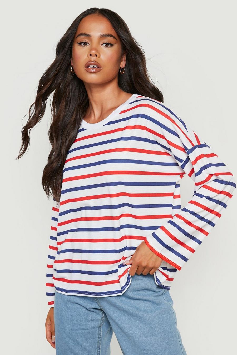 Petite Multi Striped T-shirt  image number 1