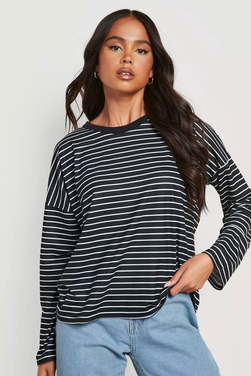 【SATIIIZ】Peosen Mixed Stripe Cara Tee Perfect Multi-Striped V-Neck Tee | Chico's