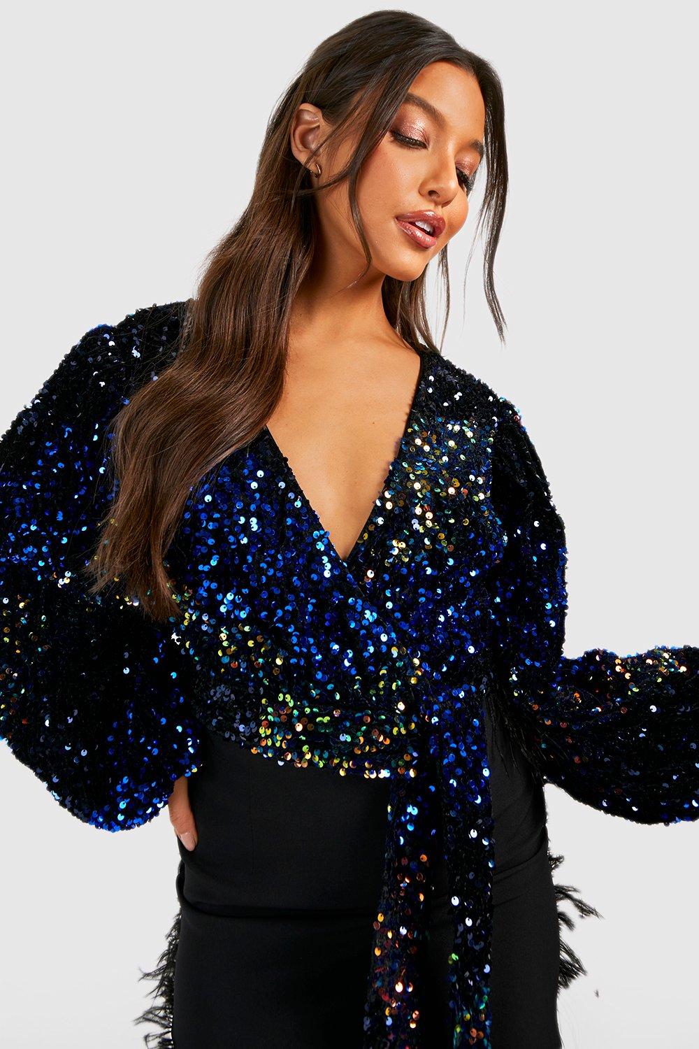 Glitter long sleeve bodysuit clearance