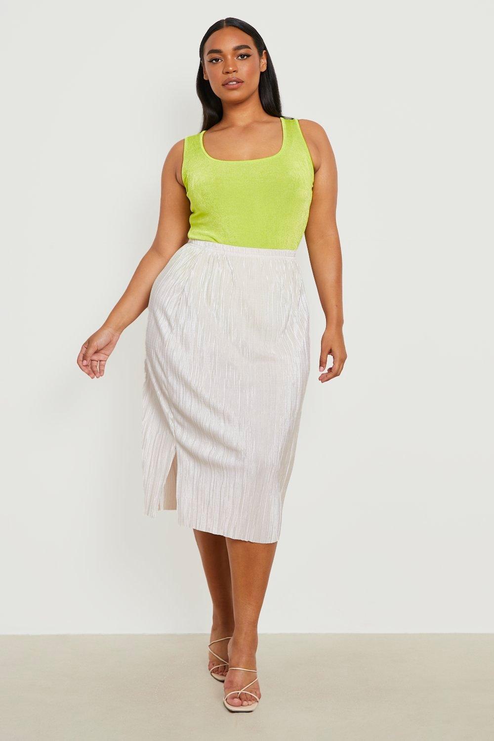 Plisse discount midi rok