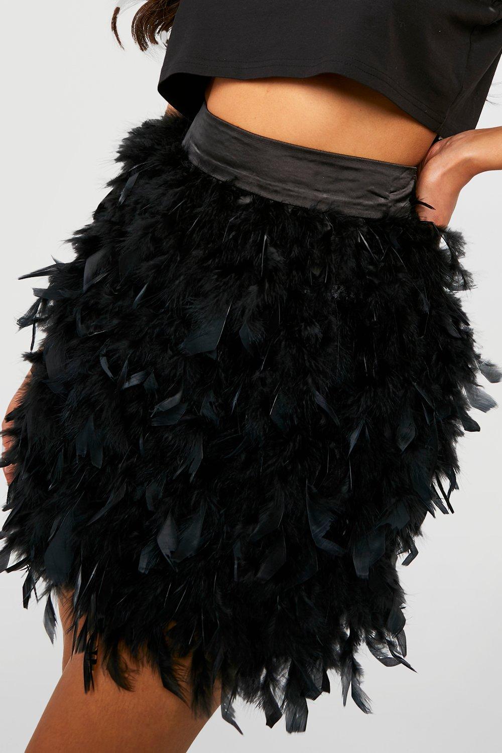 Feather skirt outlet plus size