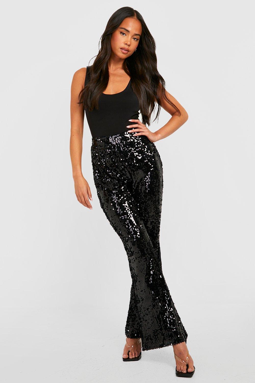 Sequin Mini Flare Pant