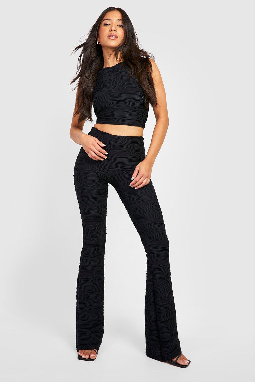 Petite Crinkle Rib Flare