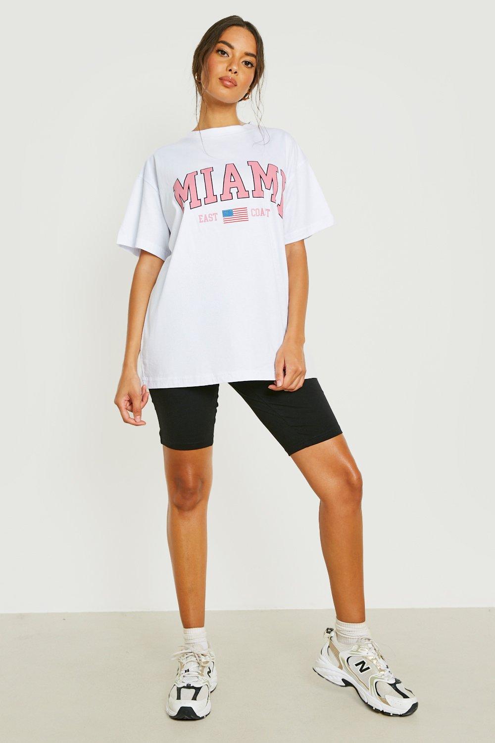 Oversized t shirts hot sale and biker shorts