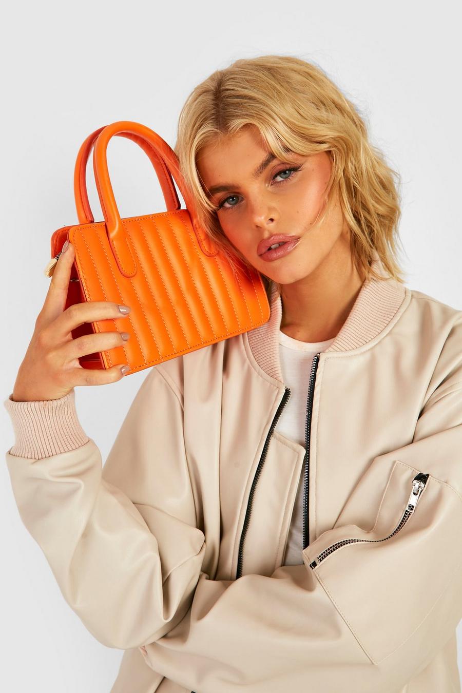 Orange Ribbed Grab Bag