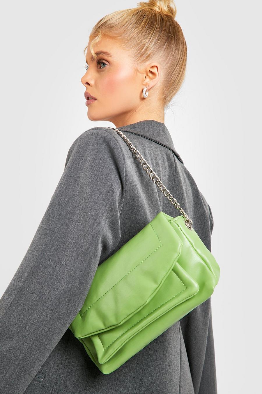 Green gerde Soft Double Pocket Shoulder Bag image number 1