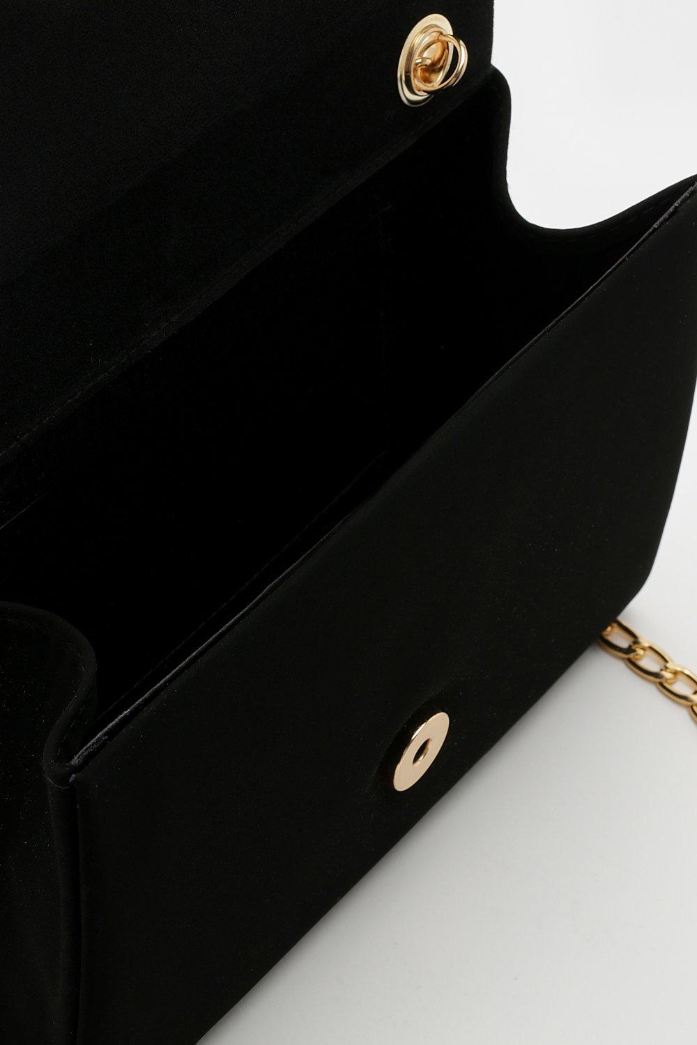 Ladies black clutch bag on sale uk