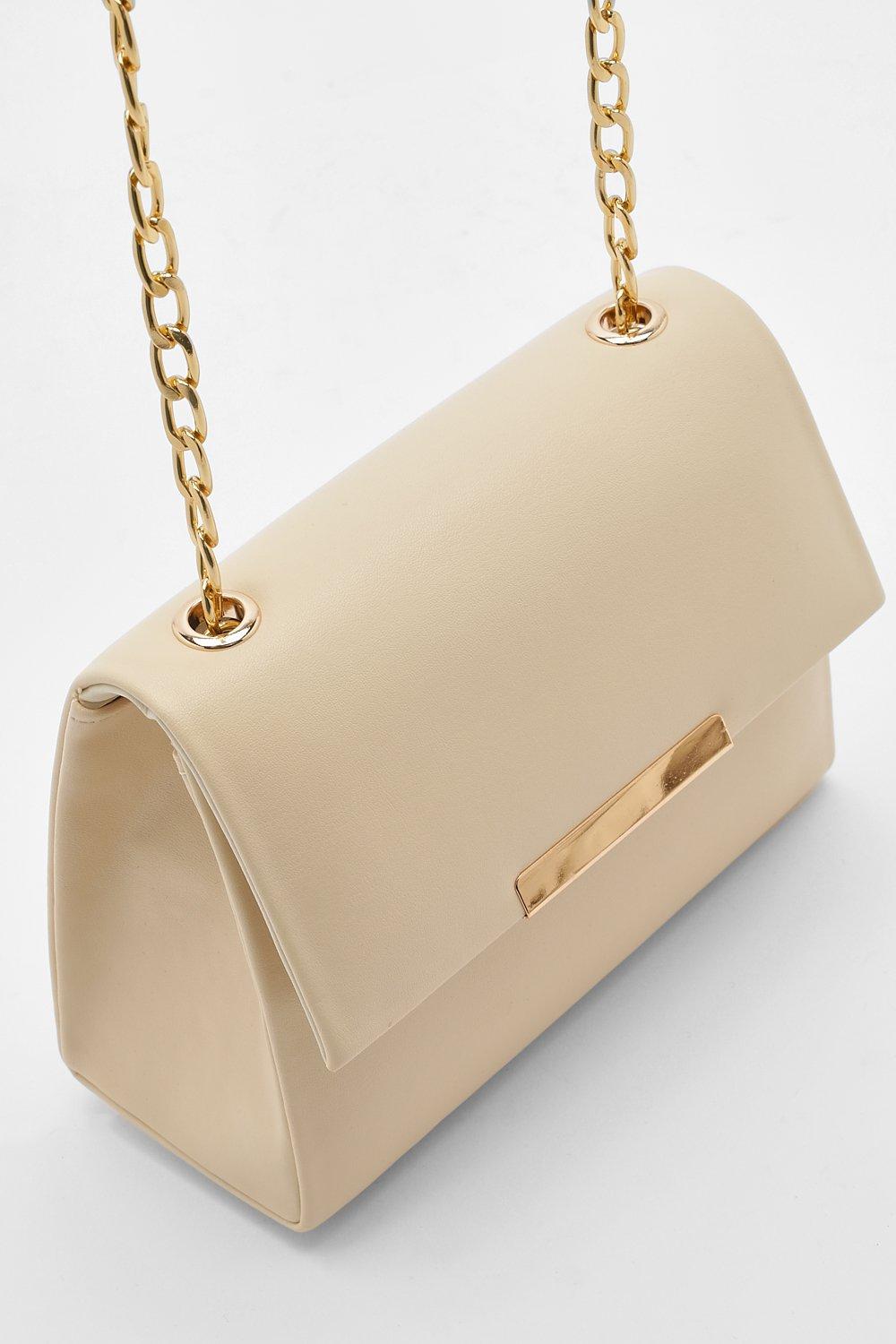 boohoo Metal Trim Clutch Bag