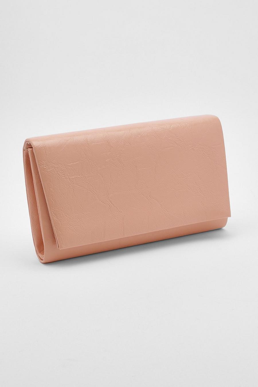 Nude Large Structured Clutch image number 1