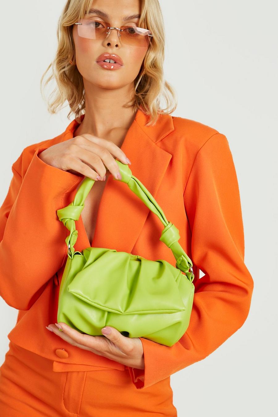 Green Slouchy Shoulder Grab Bag