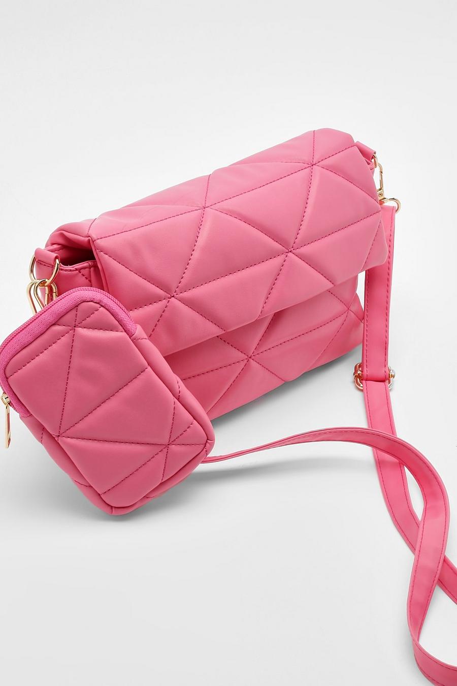 Hot pink Multi Pouch Cross Body Bag image number 1