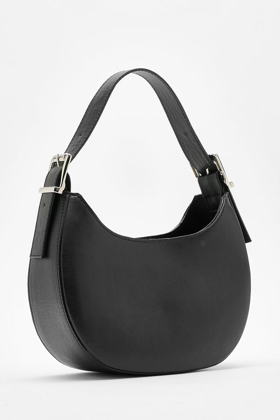 Black Structured Shoulder Bag image number 1