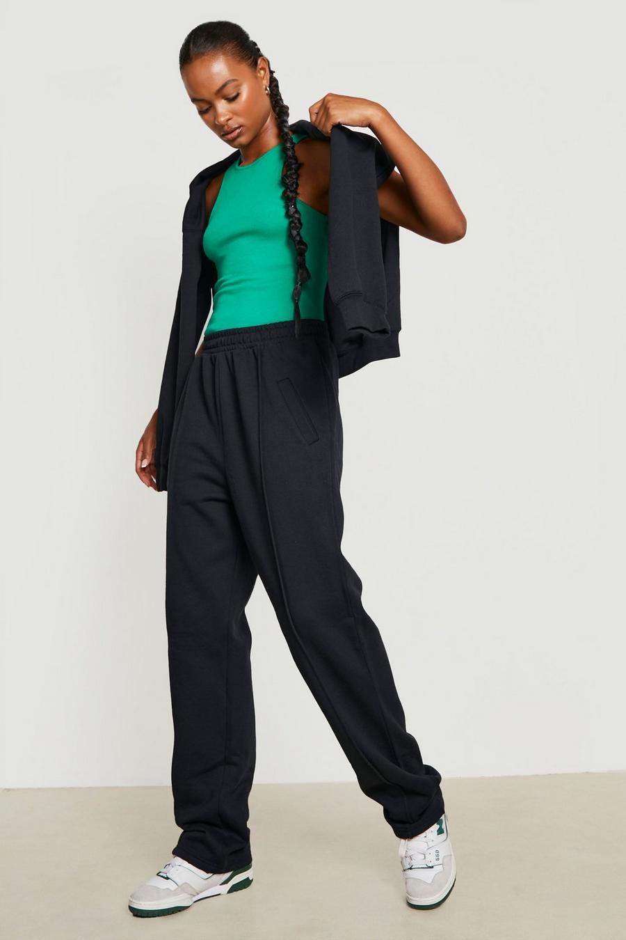 Black Tall Piping Detail Slouchy Jogger image number 1
