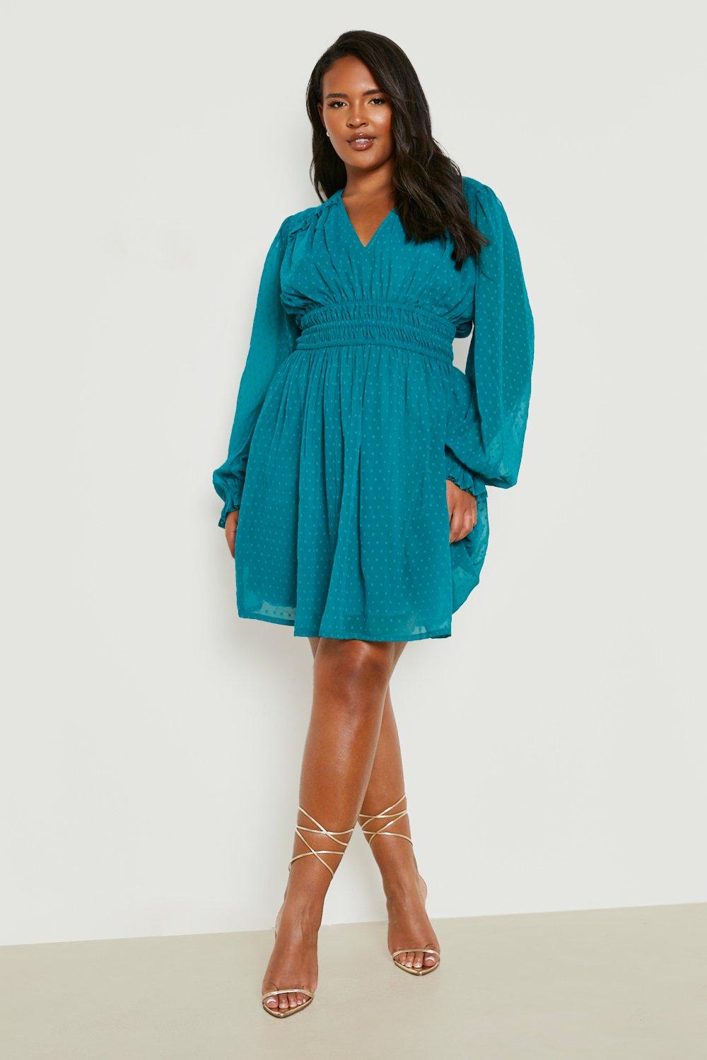 Boohoo plus store size skater dress