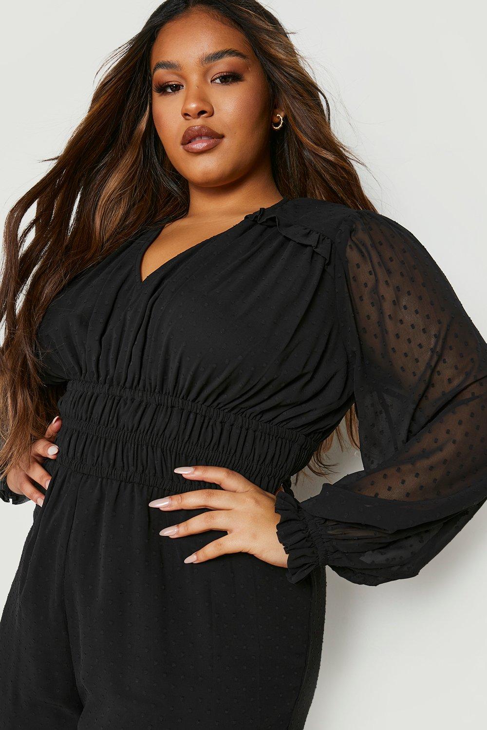 Boohoo plus size store playsuit