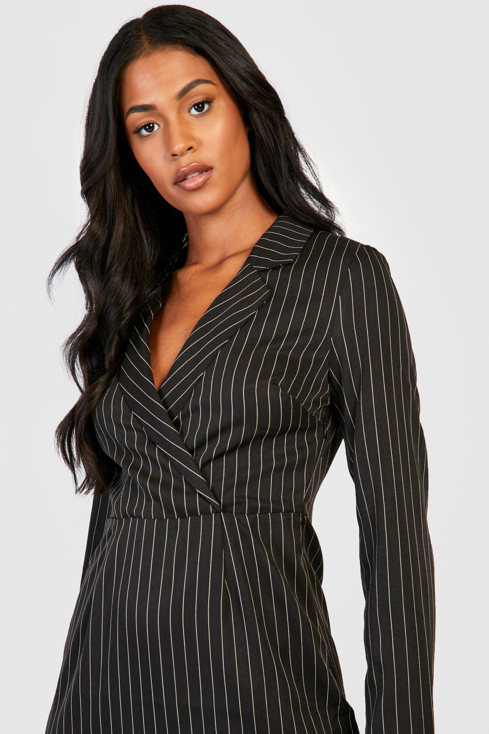 Boohoo hotsell pinstripe dress