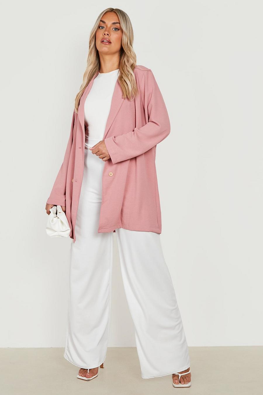 Blush pink Plus Relaxed Fit Blazer
