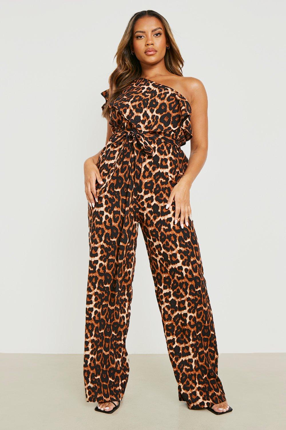 Ruffle one shoulder jumpsuit on sale